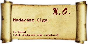 Madarász Olga névjegykártya
