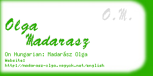 olga madarasz business card