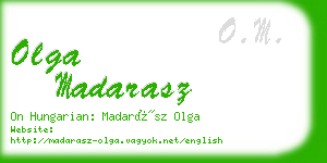 olga madarasz business card